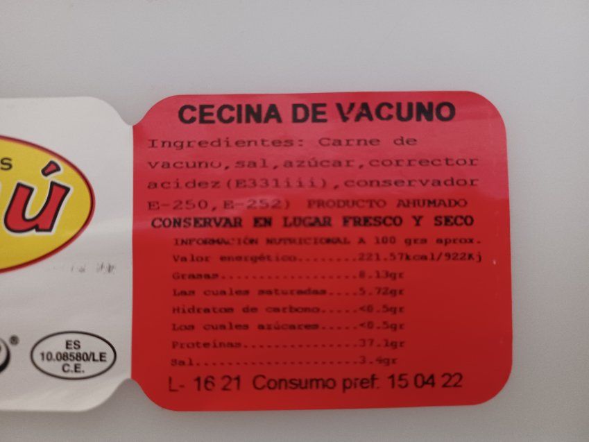 Cecina de Vacuno