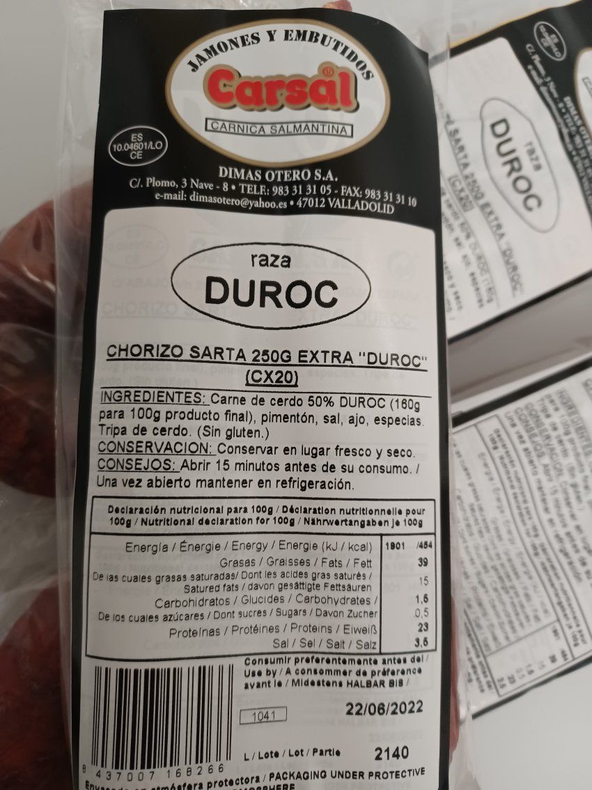 Longaniza – Chorizo Sarta Extra ‘Duroc’